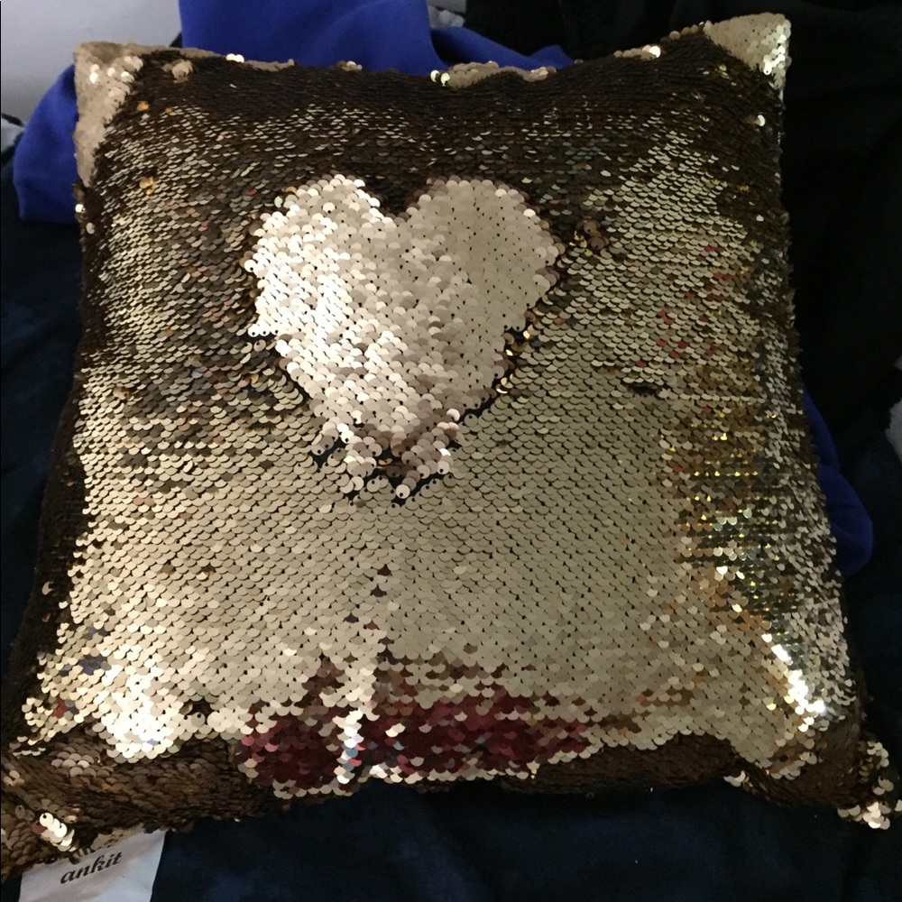Sequin pillow